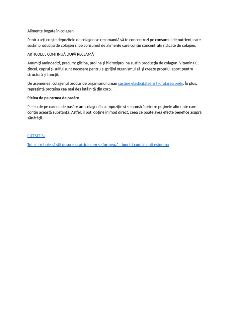 Alimente Bogate În Colagen | PDF