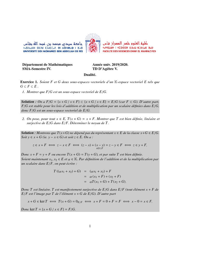TD1 Cor Complet | PDF