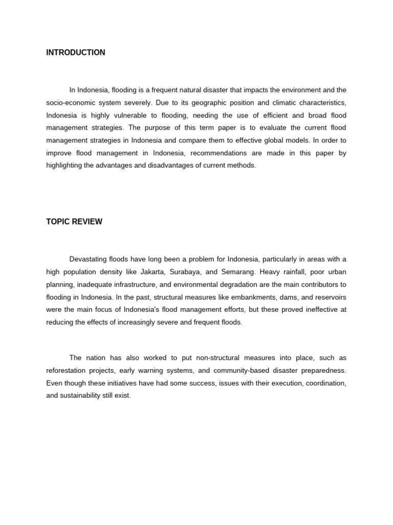 Flood Management in Indonesia | PDF
