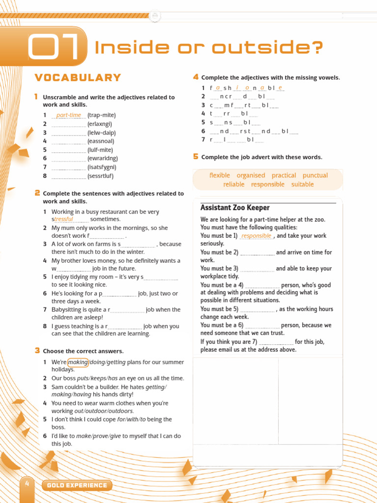 GoldXP B1 Plus Workbook | PDF