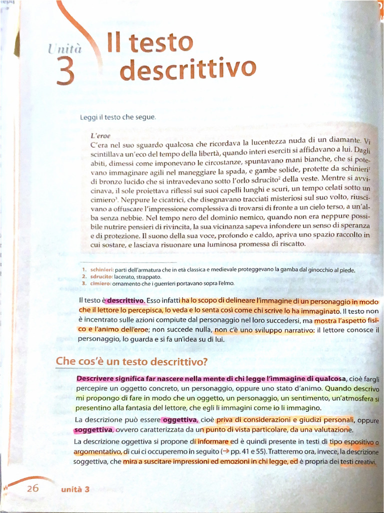 Il Testo Descrittivo | PDF