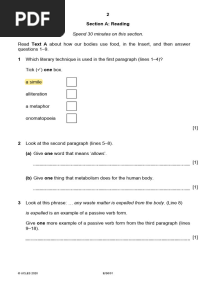 English Stage 6 Sample Paper 1 - (Questions)