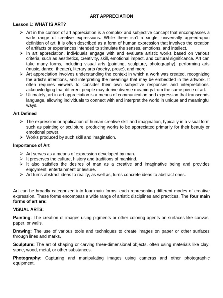 Art appreciation pdf