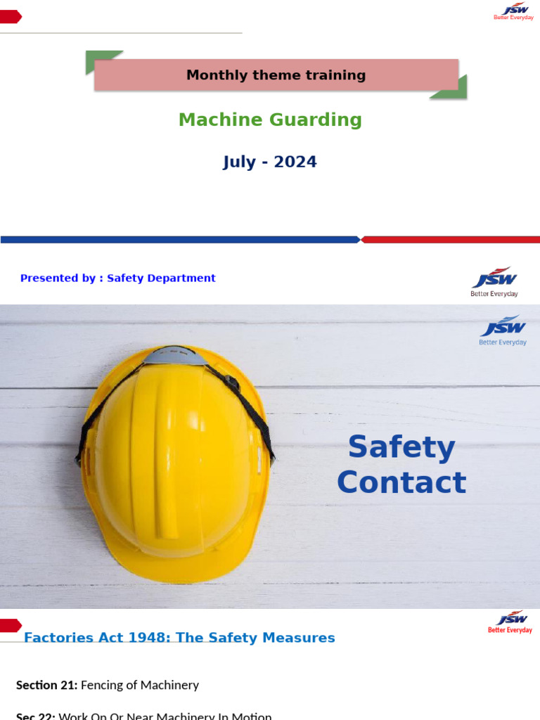 Machine Guarding Safety Training Guide | PDF | Machines | Business