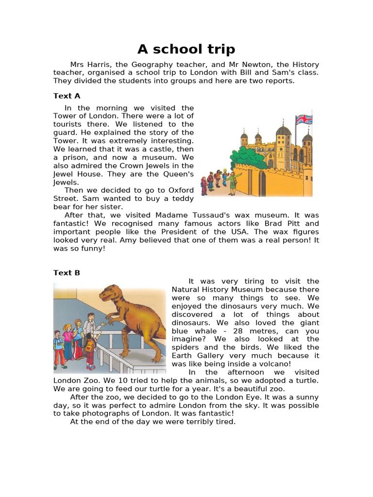 A School Trip Pdf