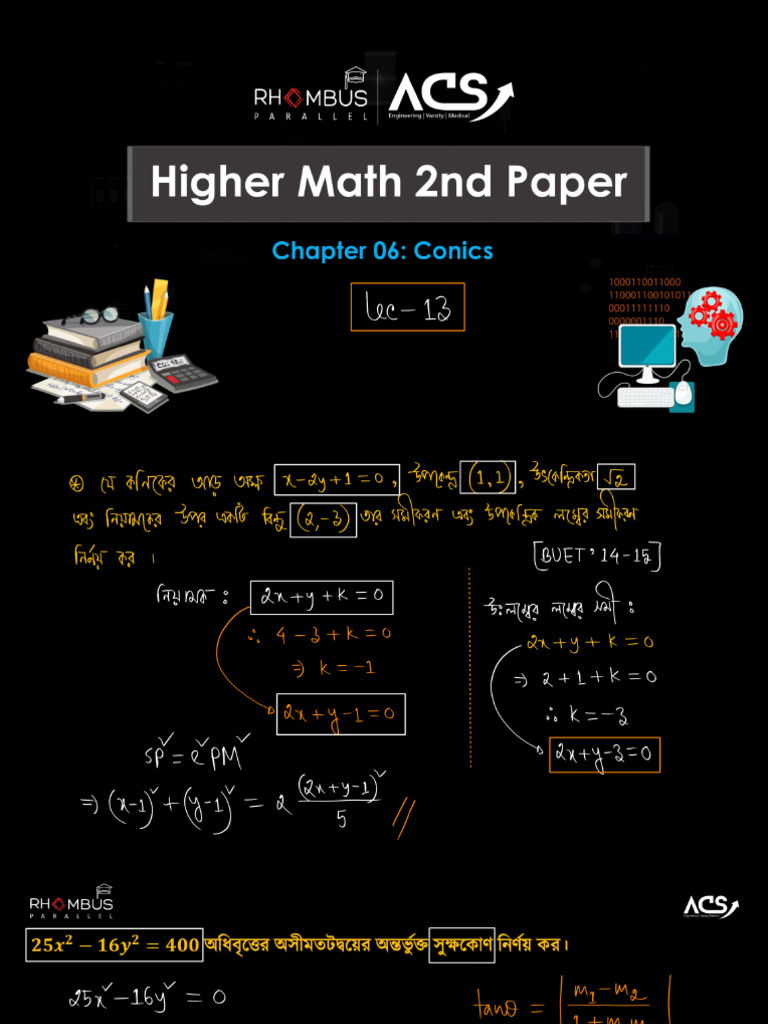 Conics Lec 13 | PDF