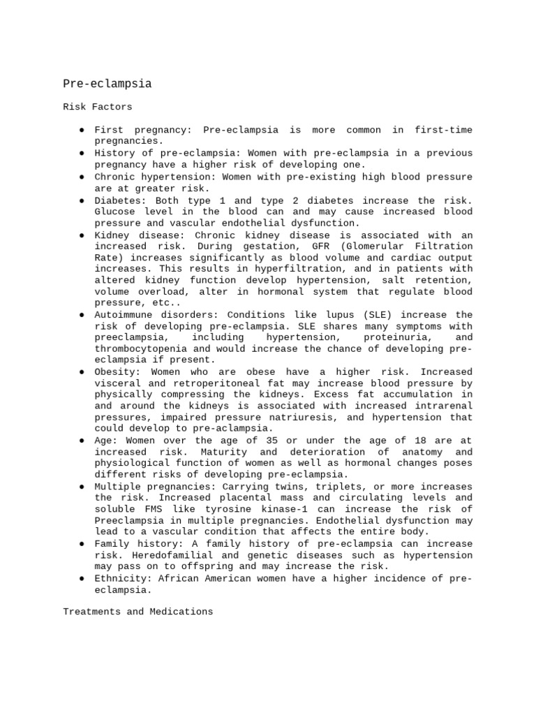Pre Eclampsia | PDF