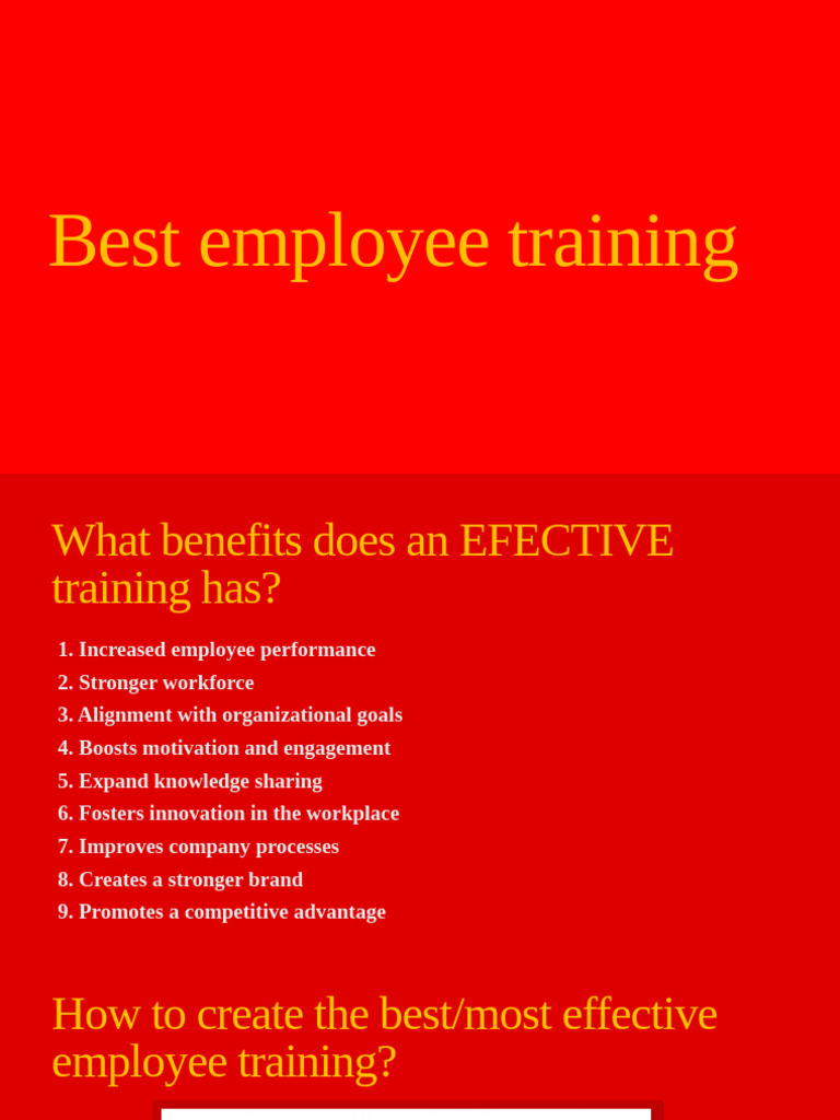 Best Employee Training | PDF