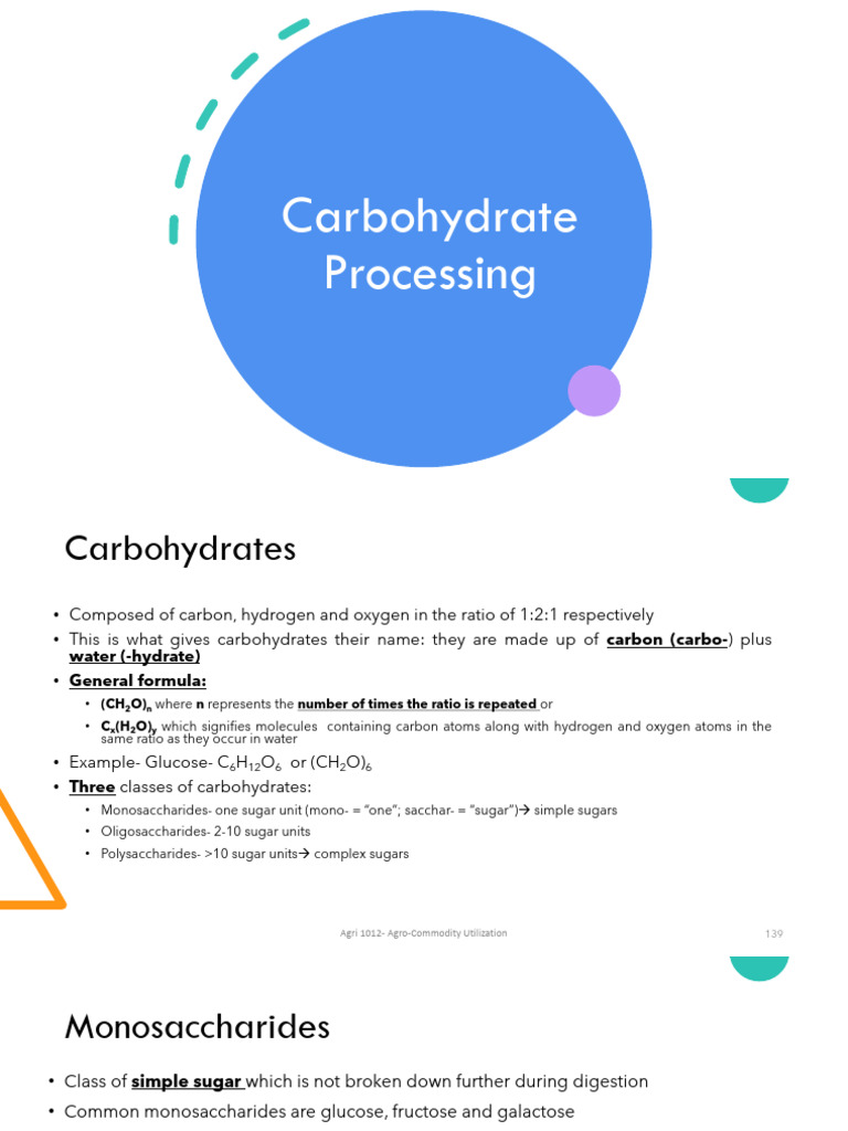 Module+3 +Carbohydrate+Processing | PDF