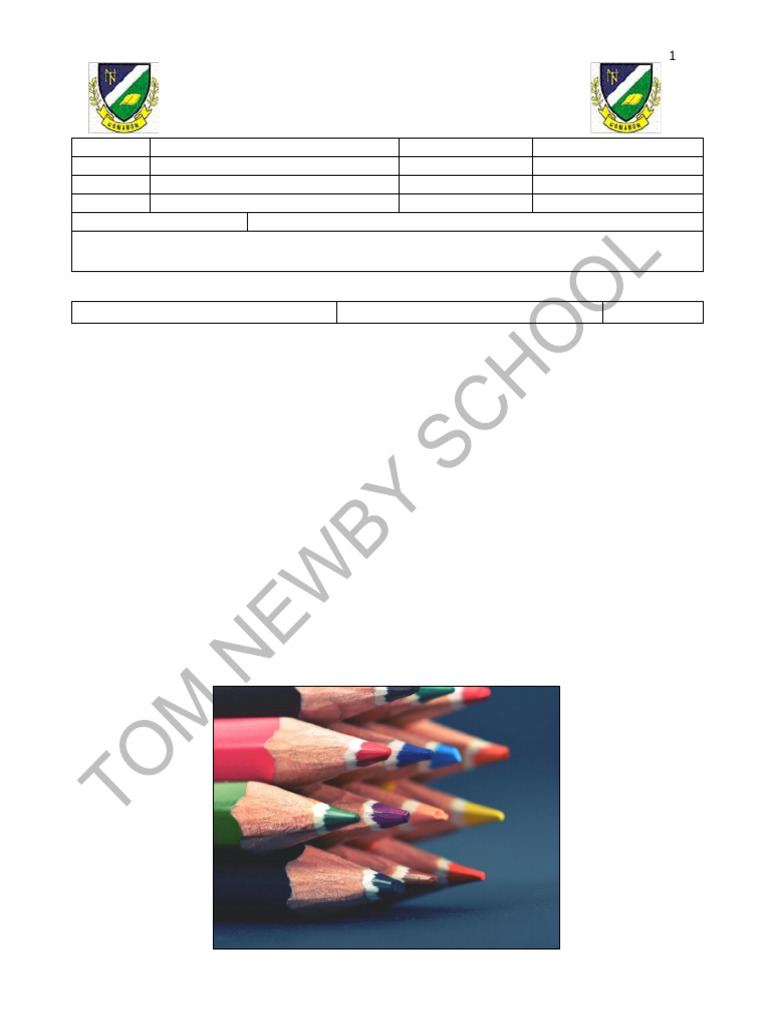 Grade 7 Visual Art Assessment 2022 | PDF | Color | Graphic Design