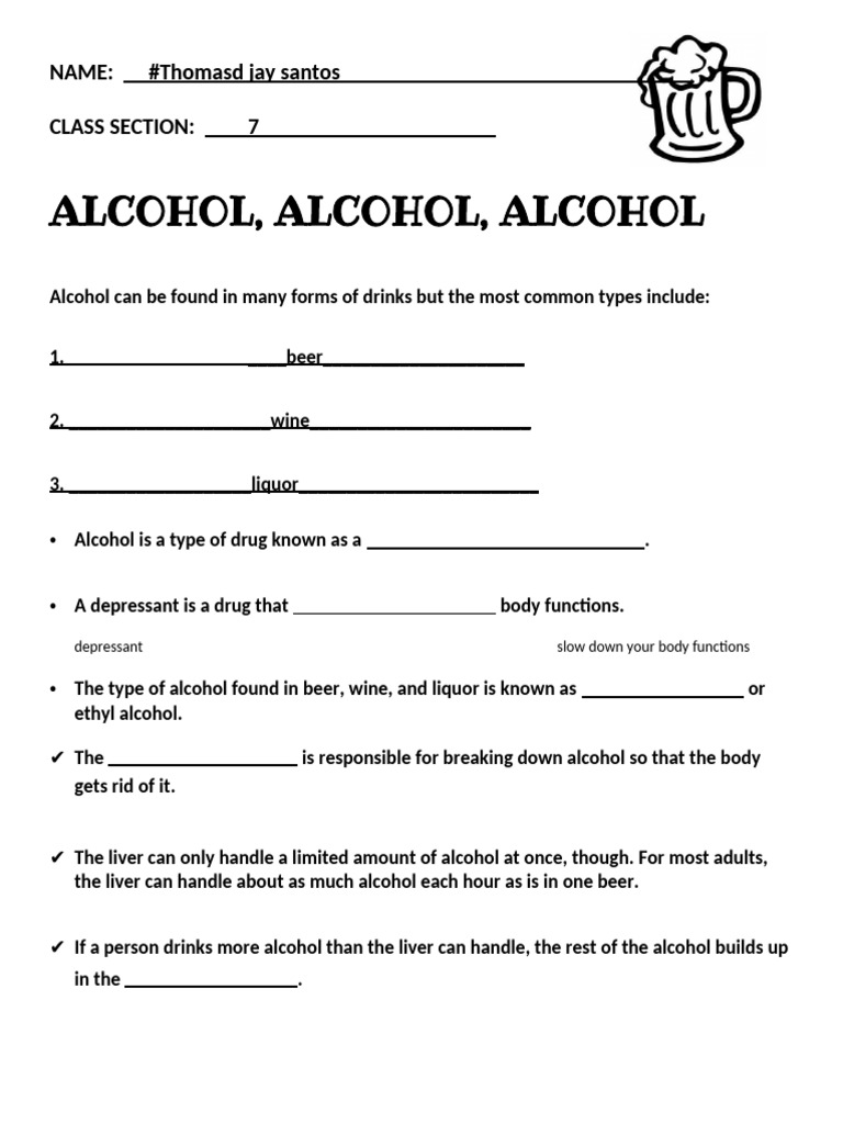 Alcohol, Alcohol, Alcohol | PDF