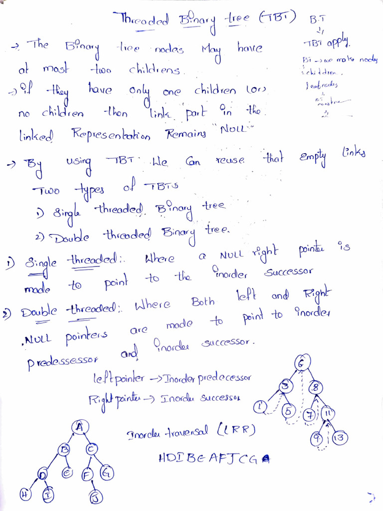 Threaded binary tree pdf