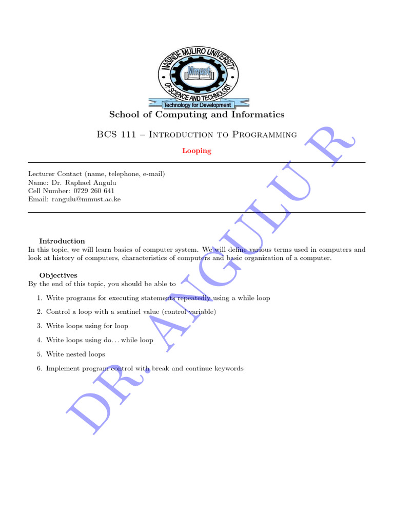 Chapter 3 Looping Pdf