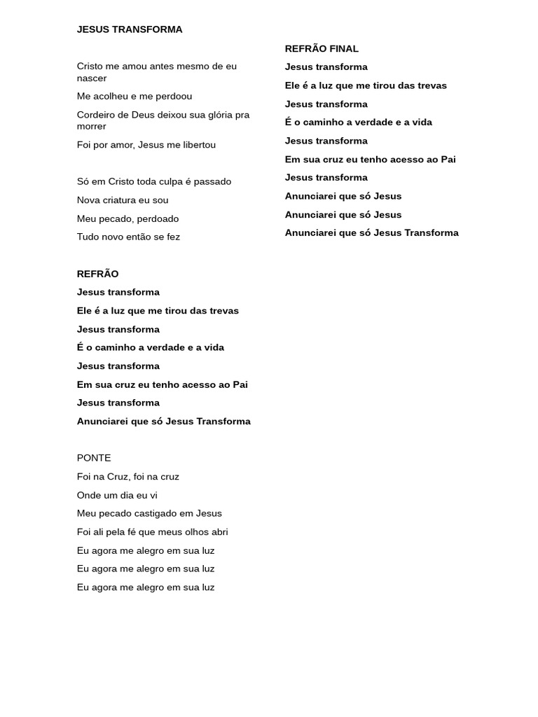 Jesus Transforma Pdf