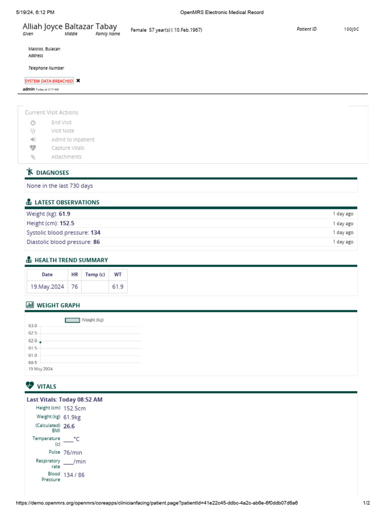 OpenMRS Electronic Medical Record | PDF