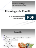 Histologie de L'oreille 2011-2012