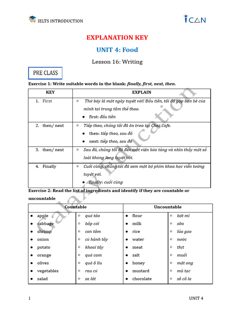 Lesson 16 - Key | PDF