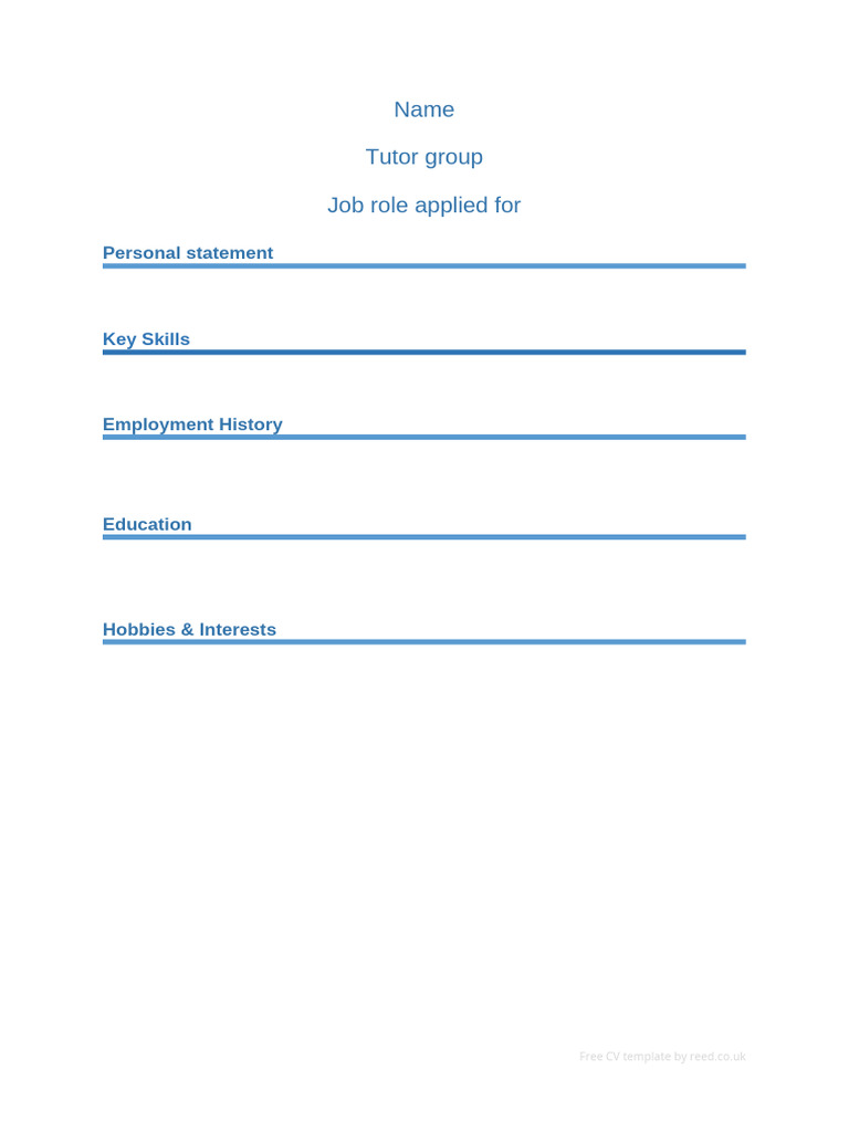 CV Template Mock Interview | PDF