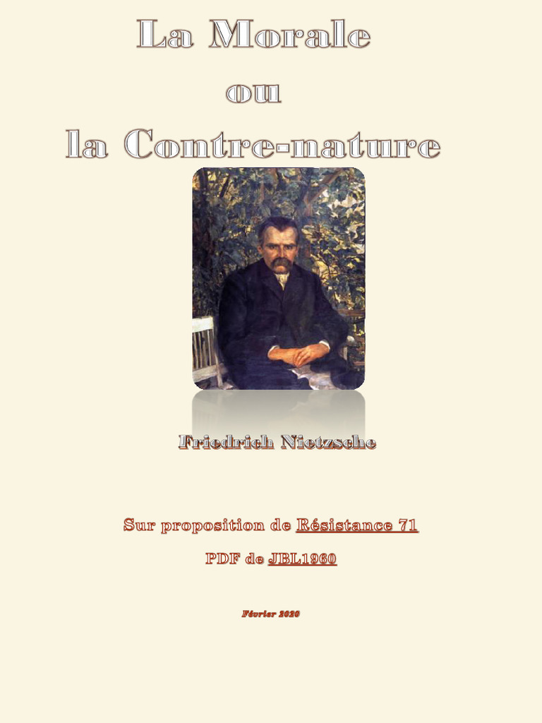 La morale ou la contre nature1897 de nietzsche pdf