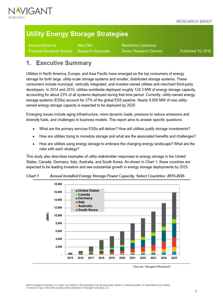 Utility Energy Storage Strategies | PDF