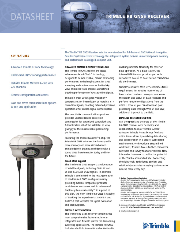 Trimble -GPS-R8s -Datasheet | PDF