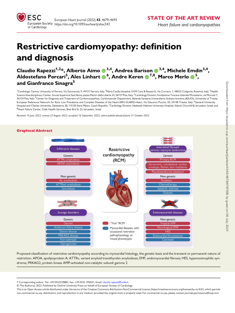 Miocardiopatia Restrictiva | PDF