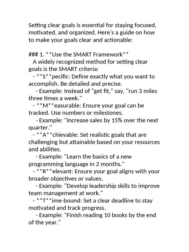 Goals | PDF