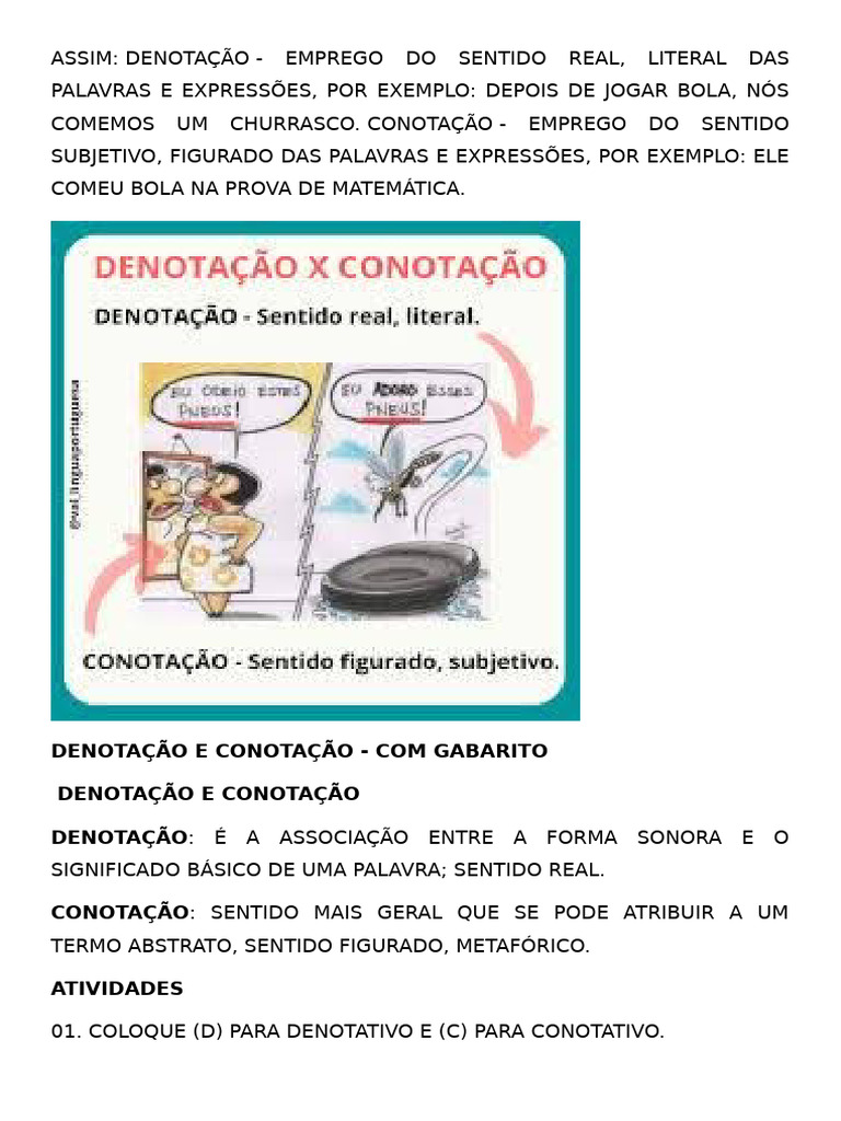 Conotativo e Denotativo | PDF