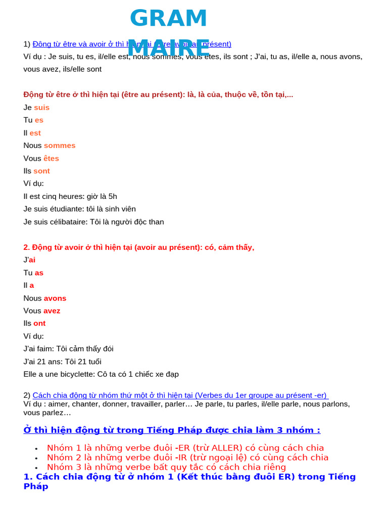 Grammaire Pdf