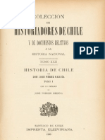 Colección de Historiadores de Chile y Documentos Relativos A La Historia Nacional. T.XXII. Historia de Chile de José Pérez García. T.I. 1900