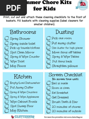 Kids Chore Charts