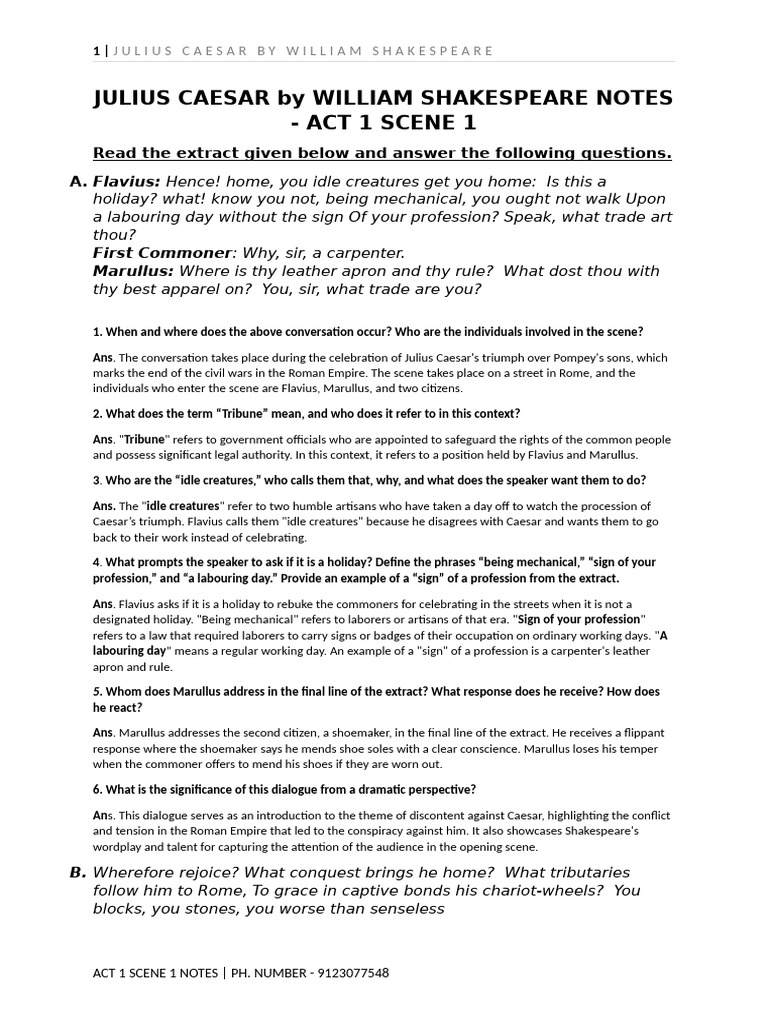 Act 1 Scene 1 | PDF
