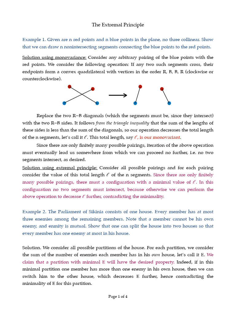 Extremal Principle 1 | PDF