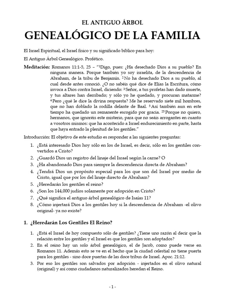 Antiguo Arbol Genealogico | PDF