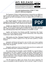 Jan 03 DOF, BIR Agree To Make Implementation of RMC 57-2011 Optional & Without Presumptions