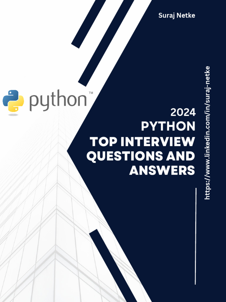 Python top interview questions and answers pdf