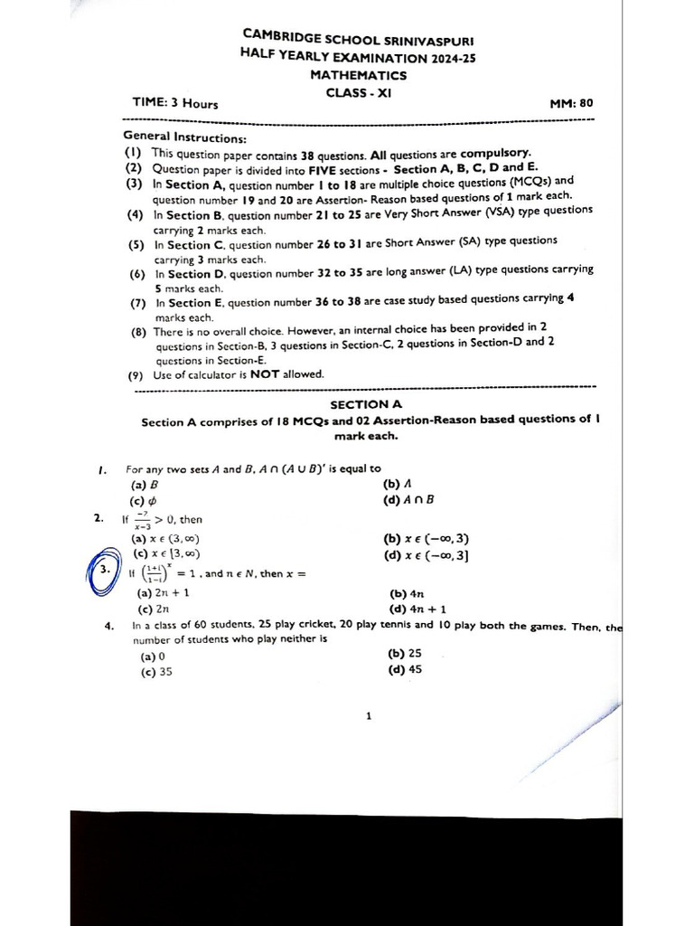 Class Xi Cambridge Pdf