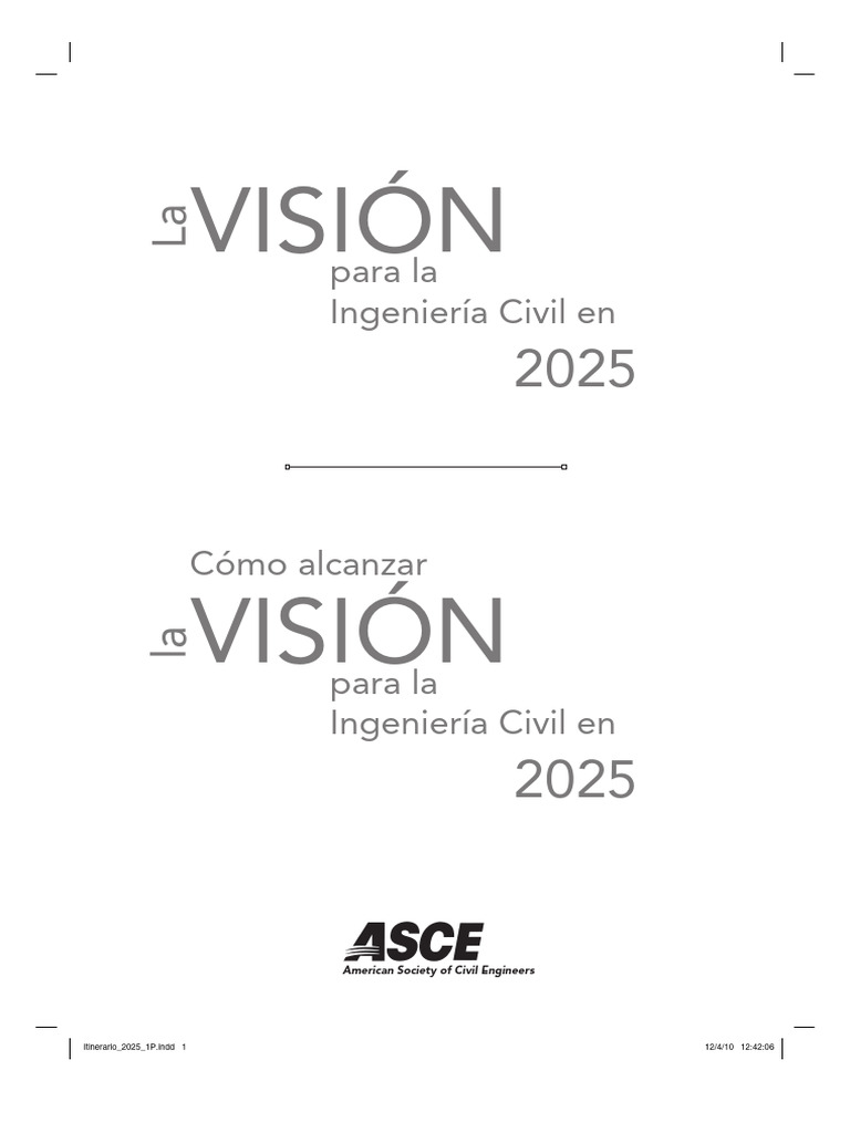 Visión ASCE ING CIVIL 2025 | PDF