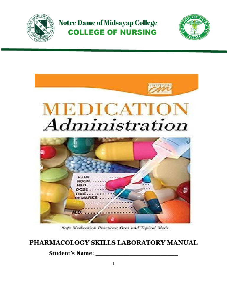 Pharmacology Manual With Rationale For Printing | PDF