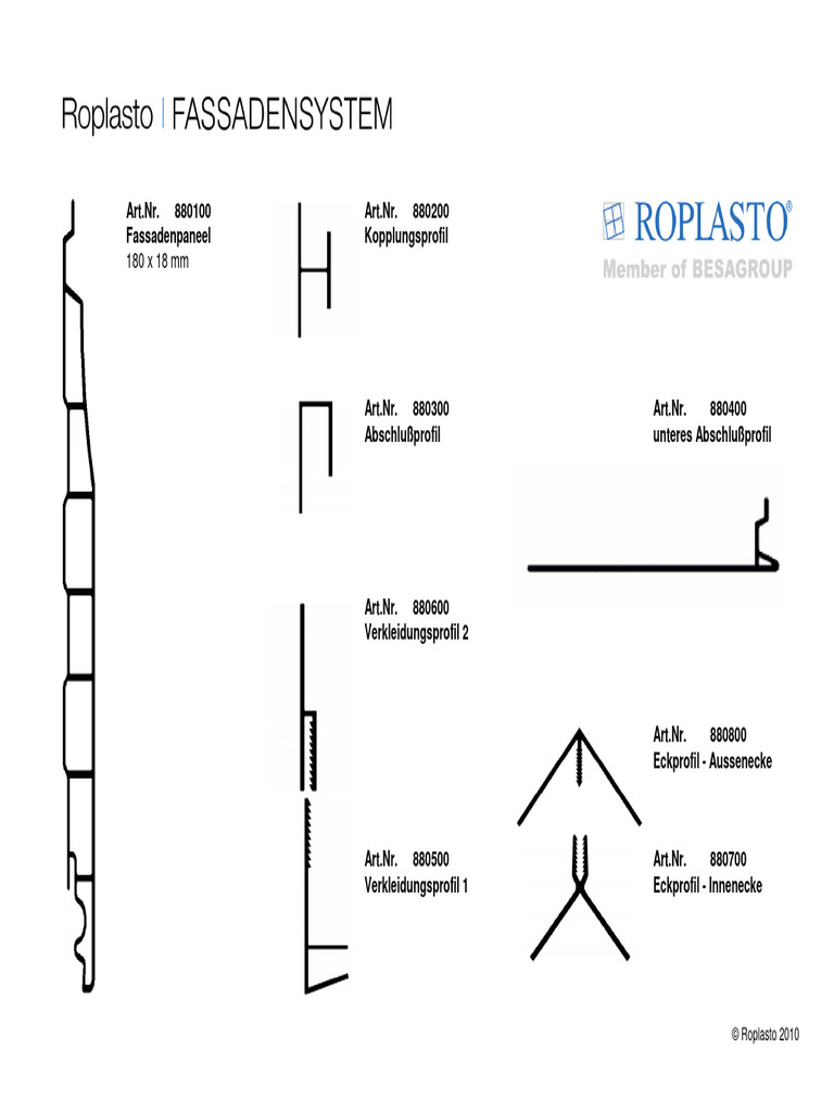 ROPLASTO Fassadensystem 010111 | PDF