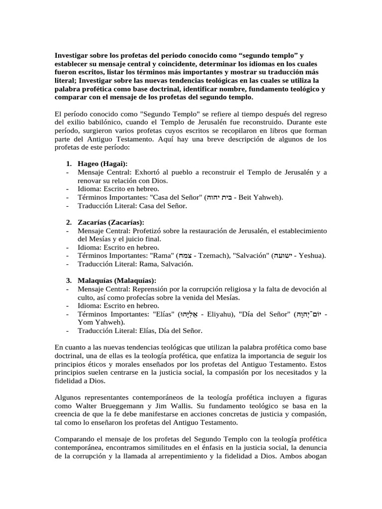 Libros Profeticos Importancia De La Accion Profética Pdf