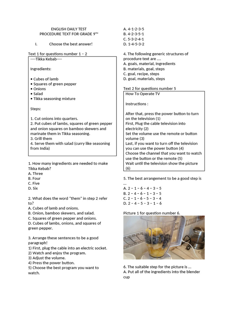 ENGLISH DAILY TEST-procedure | PDF