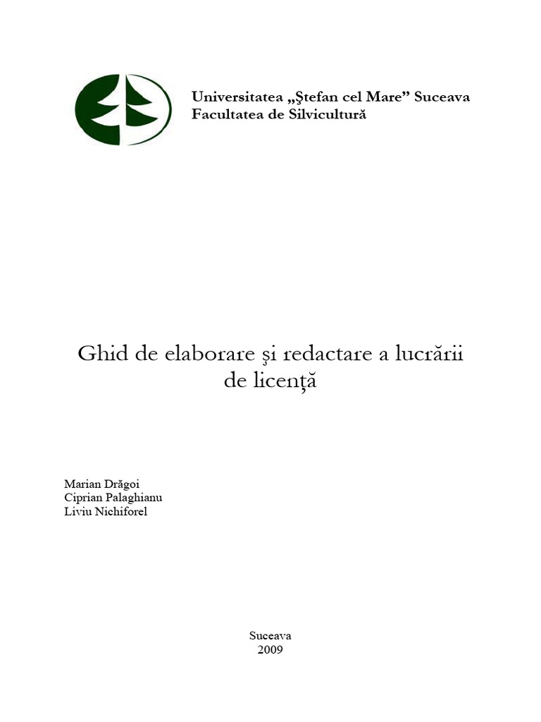 Ghid Licenta | PDF