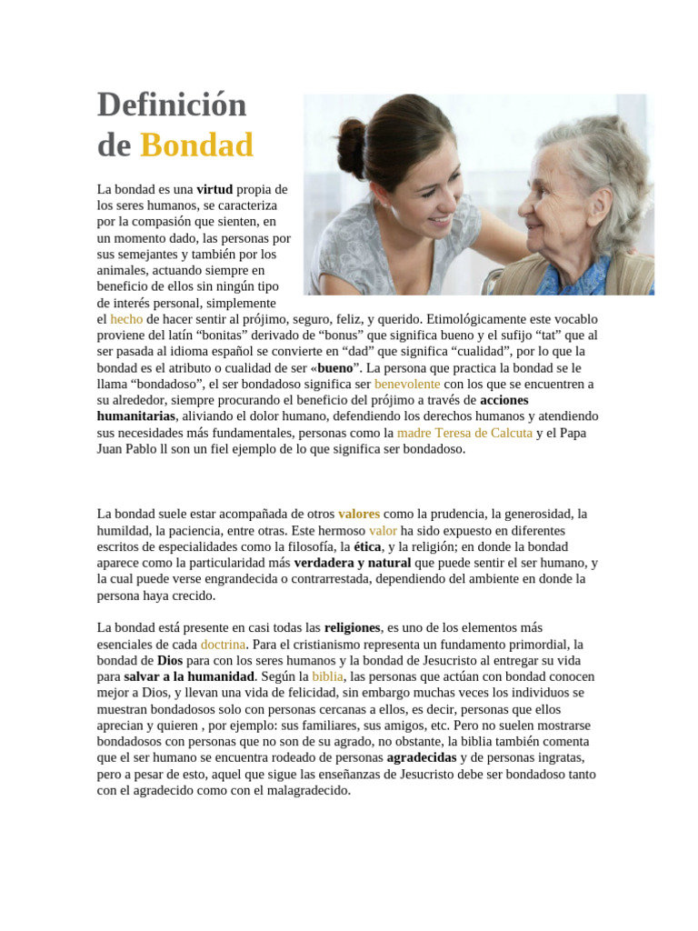 Definición de BONDAD | PDF, image size:768x1024