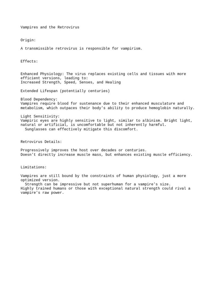 Vampire Notes | PDF