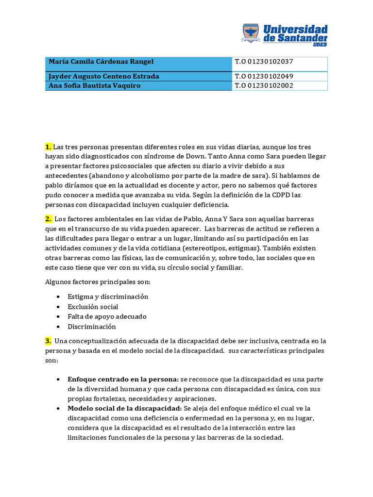 Discapacidad y su Impacto Social | PDF | Invalidez | Sociedad