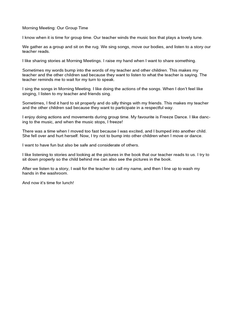 Scripted Story - Gathering Time | PDF