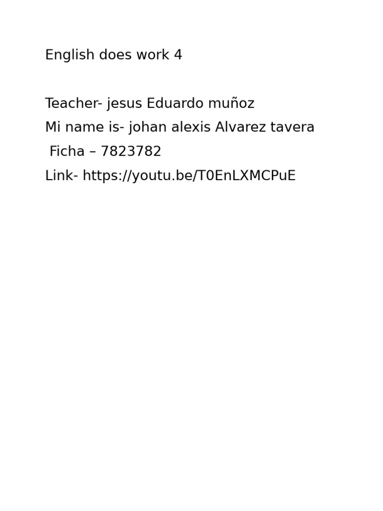 English Does Work 4 | PDF