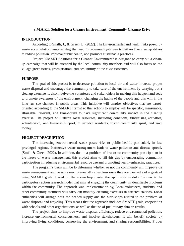 Concept Paper | PDF | Waste Management | Volunteering