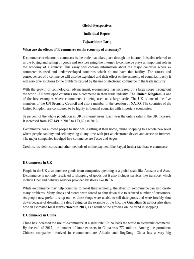 Global Perspective Individual Report Tajwar Pdf